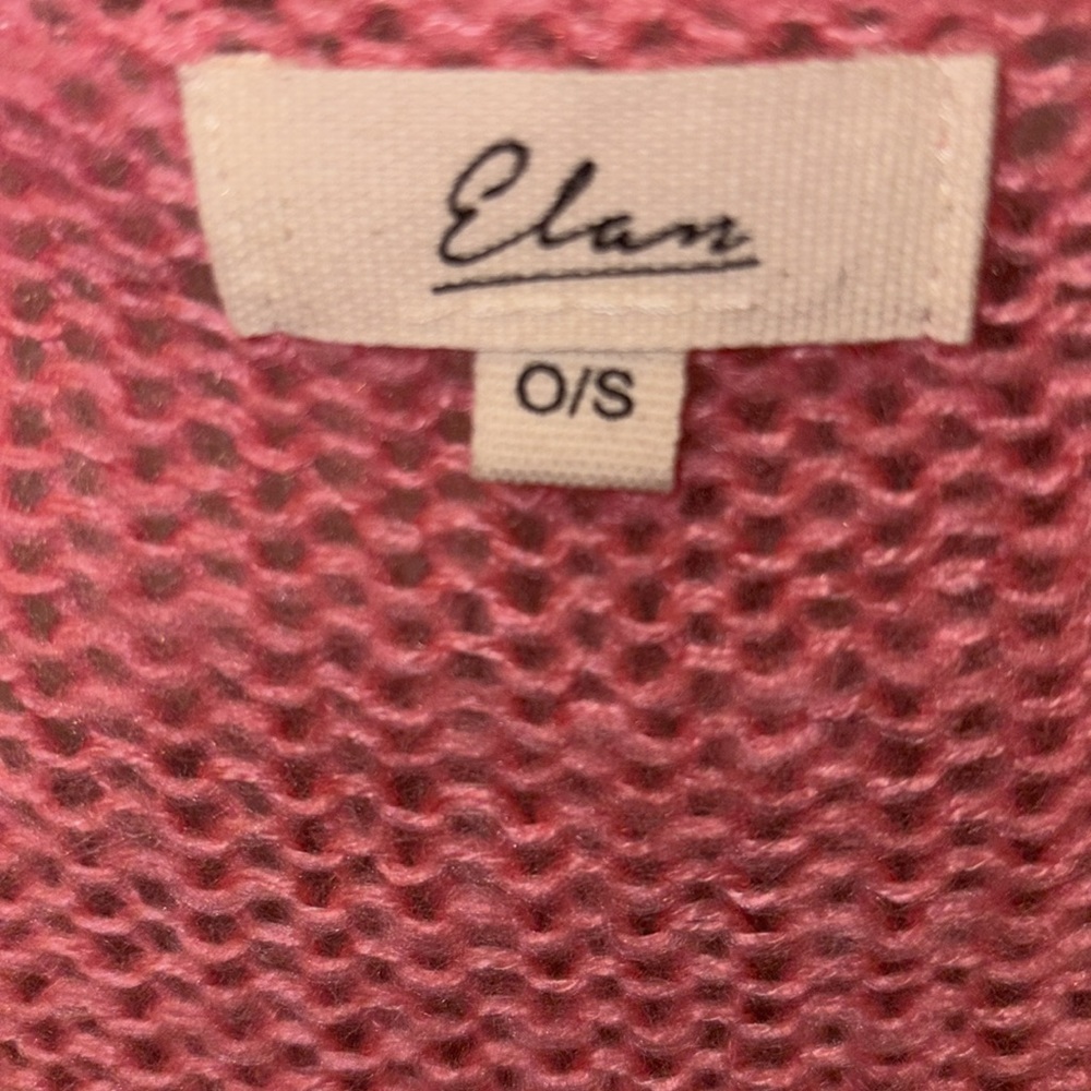 Elan Rock & Love Open Knit Long Cardigan One Size Color: Rose NWOT - Picture 7 of 11